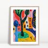 Whimsical Colorful Village Landscape