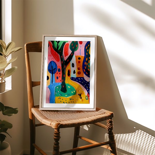 Whimsical Colorful Village Landscape - Image 4