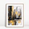 Urban Abstract in Gold and Grey