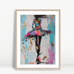 Colorful Motion Silhouette in Blue