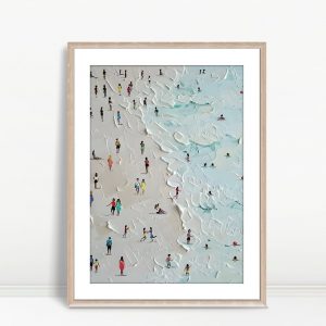 Miniature Figures on Textured Beach