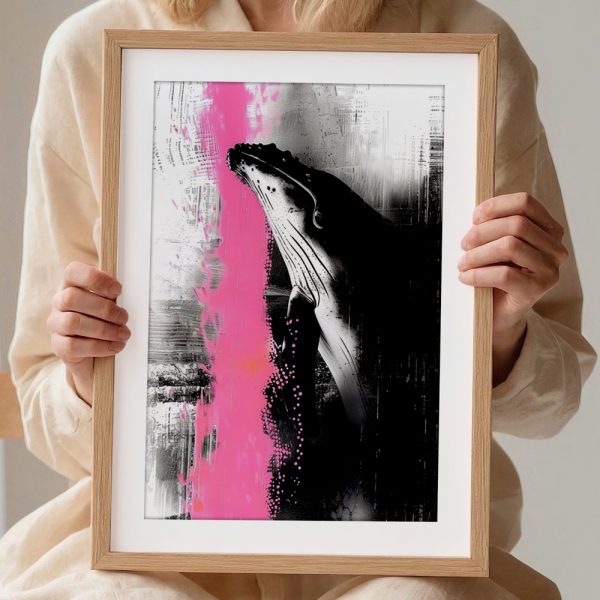 Pink Cascade Whale Dreamscape - Image 2