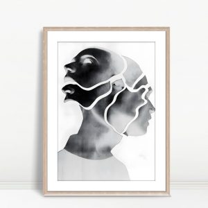 Fragmented Faces Surreal Overlay