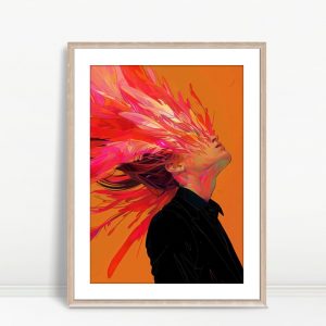 Orange Burst Feathered Vision