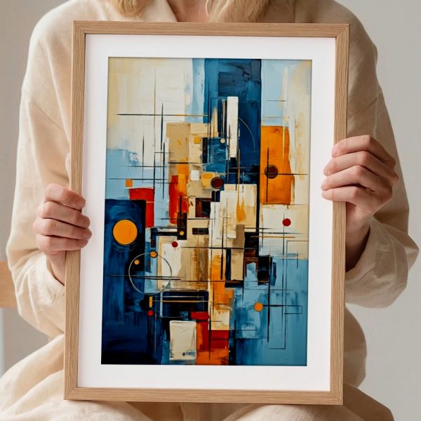 Urban Blueprint Geometric Abstract - Image 2