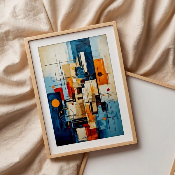 Urban Blueprint Geometric Abstract - Image 3
