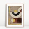 Retro Geo Gold Sun Abstract