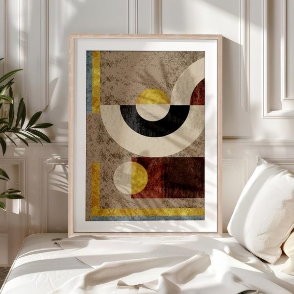 Retro Geo Gold Sun Abstract - Image 5