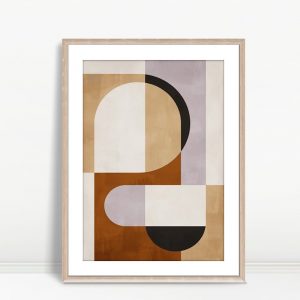 Modern Earthtone Geometric Composition