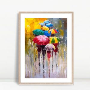 Colorful Rainy Day Umbrellas