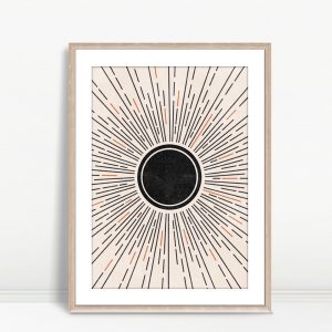 Radiating Black Circle Centerpiece