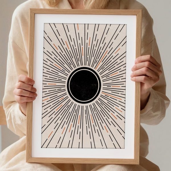 Radiating Black Circle Centerpiece - Image 2