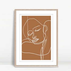 Abstract Woman with Closed Eyes