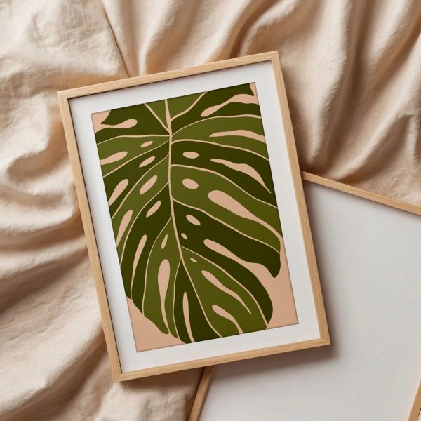 Single Leaf with Pink Background - Image 3