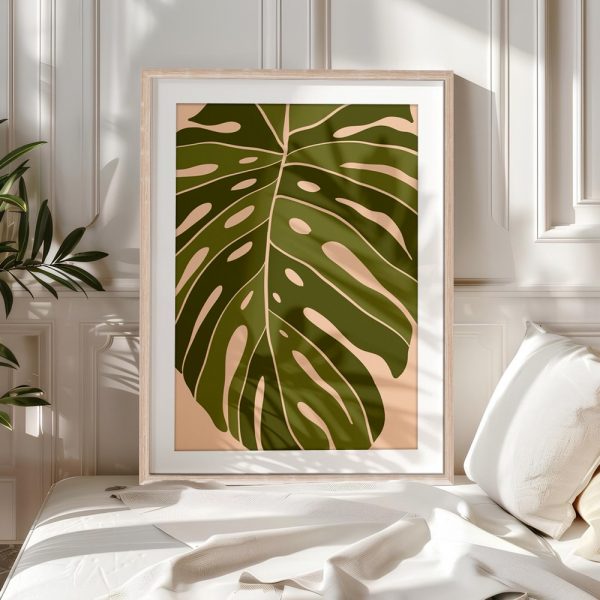 Single Leaf with Pink Background - Image 5