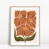 Bold Orange Flowers on Stems