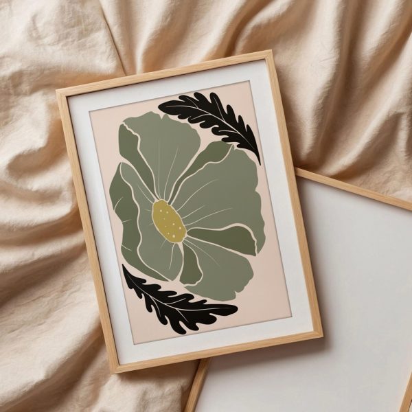 Single Olive Green Flower Bloom - Image 3