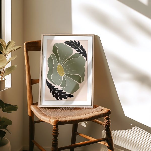 Single Olive Green Flower Bloom - Image 4