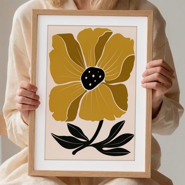 Golden Flower with Black Center - Image 2
