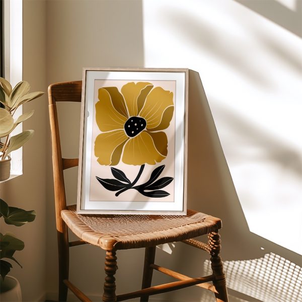 Golden Flower with Black Center - Image 4