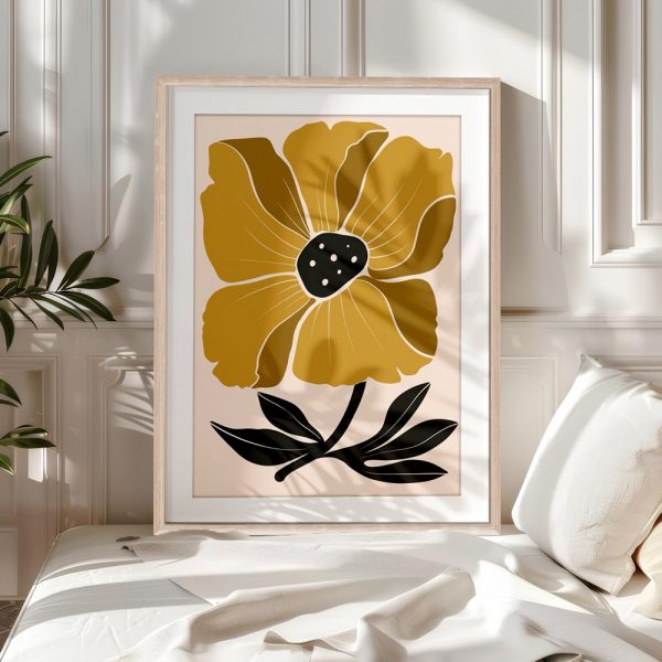Golden Flower with Black Center - Image 5