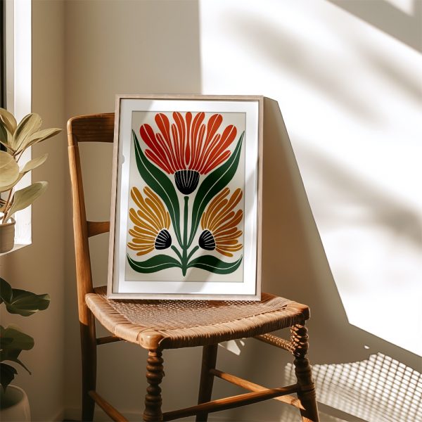 Three Stylized Blooming Flowers - Image 4