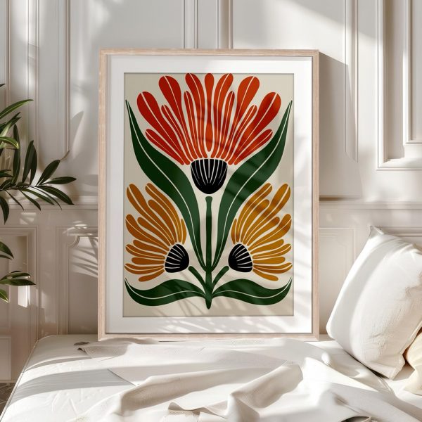 Three Stylized Blooming Flowers - Image 5