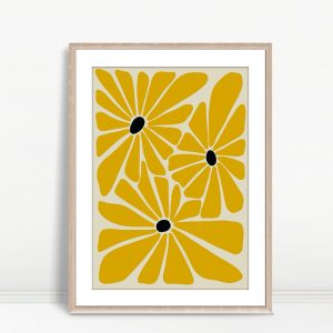 Three Yellow Daisies Clustered