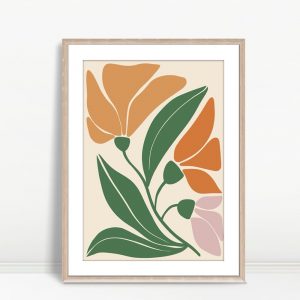 Simple Orange and Pink Flowers