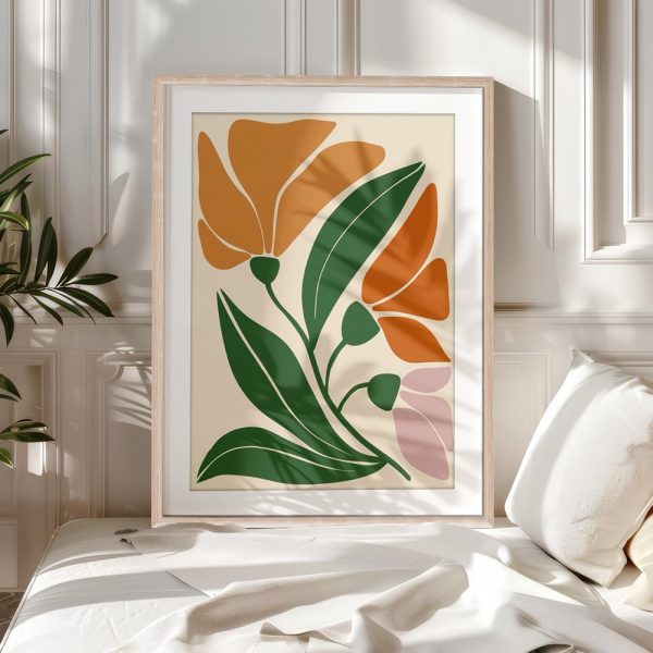 Simple Orange and Pink Flowers - Image 5