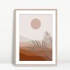 Palm Leaf with Sunset Tones