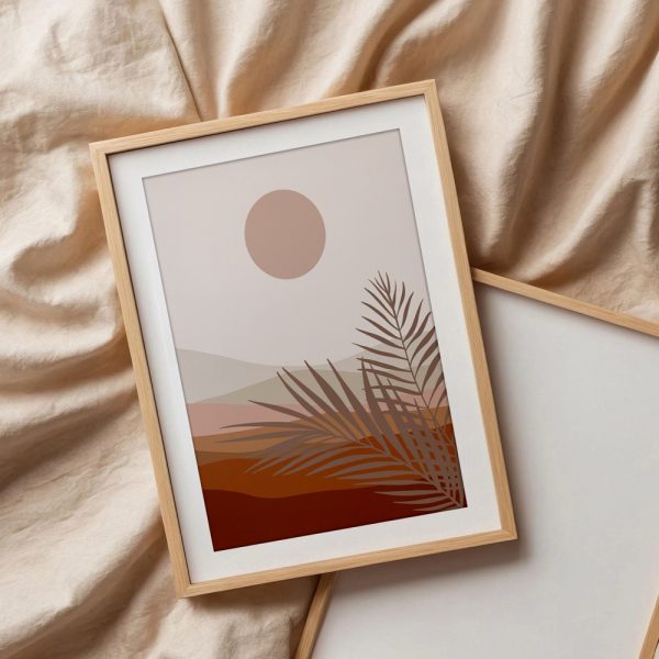 Palm Leaf with Sunset Tones - Image 3