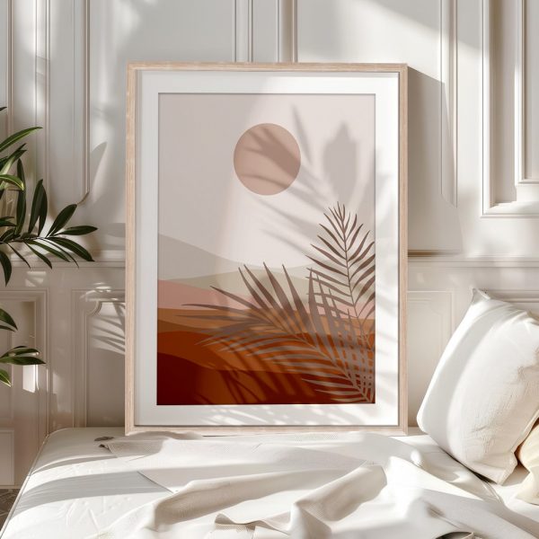 Palm Leaf with Sunset Tones - Image 5