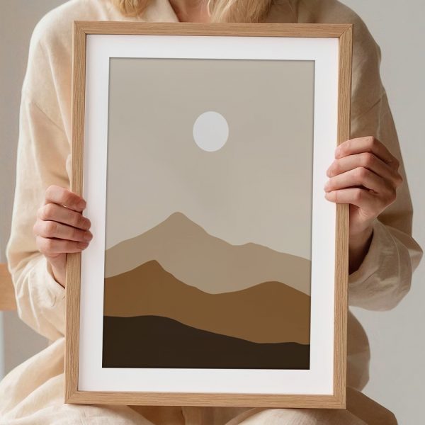 Minimal Desert Sunrise Boho Landscape - Image 2