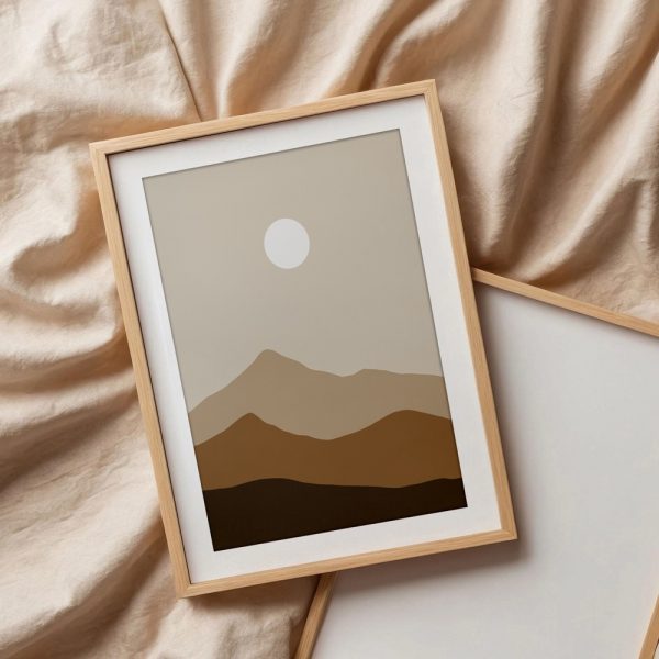 Minimal Desert Sunrise Boho Landscape - Image 3