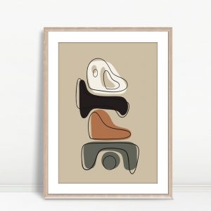 Stacked Organic Shapes Boho Balance