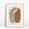 Boho Face and Hand Line Art