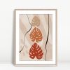 Tropical Monstera Leaves Boho Pattern