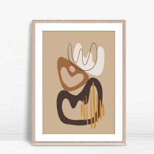 Modern Boho Shapes Abstract Harmony