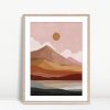 Sunset Over Mountains Boho Dreamscape
