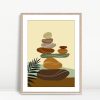 Earthy Stacked Stones Zen Art
