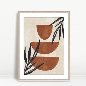 Layered Bowls with Black Leaves