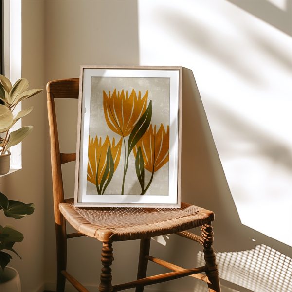 Tall Golden Flowers Growing Up - Image 4