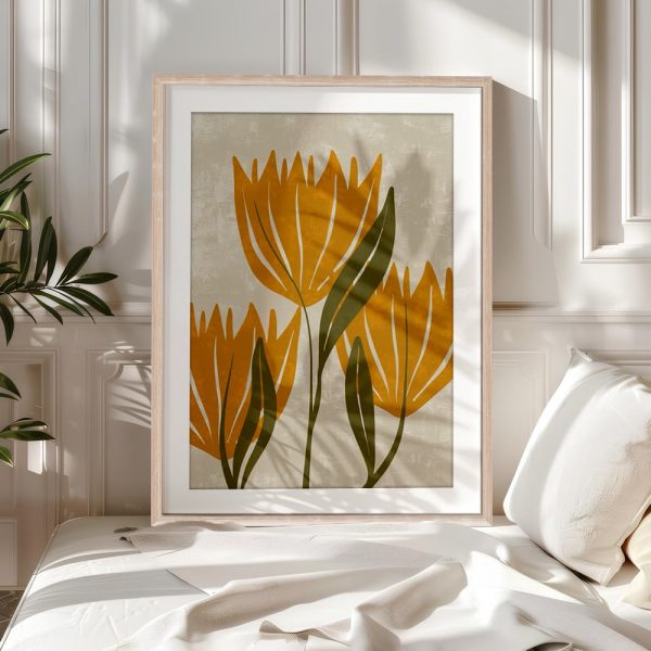 Tall Golden Flowers Growing Up - Image 5