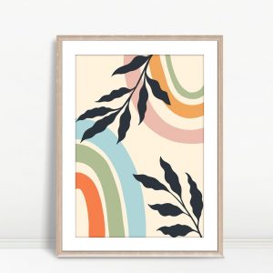 Desert Cactus Sunset Boho Landscape