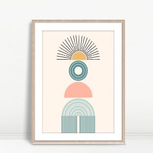 Serene Line Art Boho Portrait