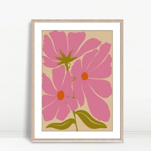 Colorful Boho Floral Arrangement Art