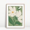 Olive Flower with Black Leaf Boho
