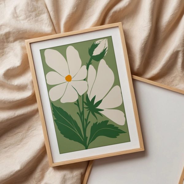 Olive Flower with Black Leaf Boho - Image 3