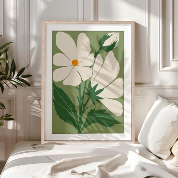 Olive Flower with Black Leaf Boho - Image 5